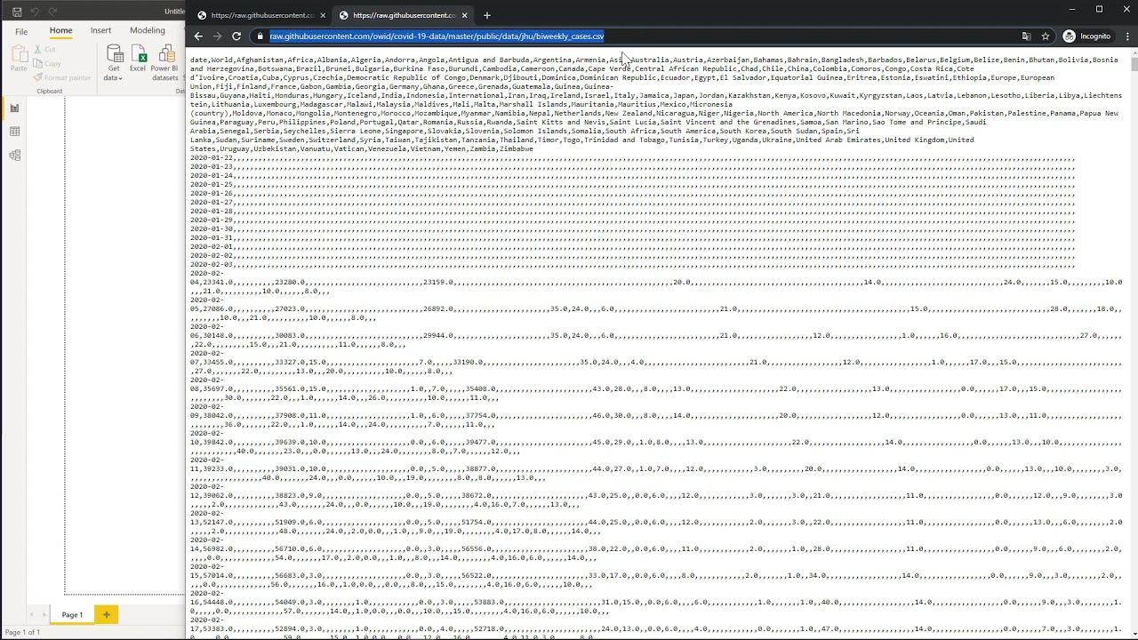 Importing Data from Github to Power BI