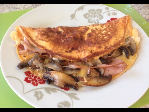 HOW TO MAKE HAM CHEESE MUSHROOM OMELETTE  - Greg's Kitchen