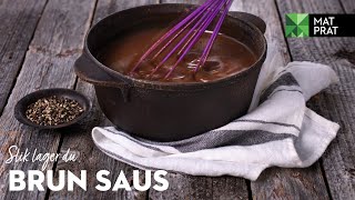 Slik lager du brun saus med bruning