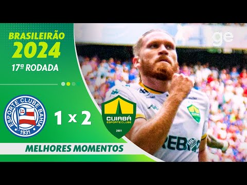 Gols e lances de Bahia x Cuiabá