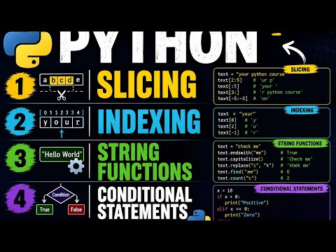 PYTHON ( Slicing , string function and conditions statement)⚕️