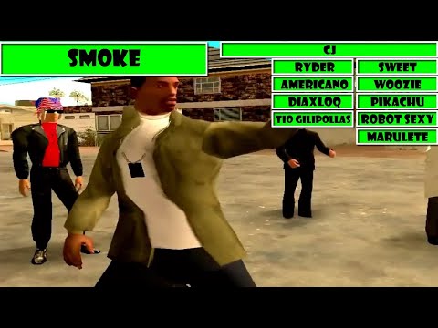 Smoke vs sus amigos con barras de vida/with healthbars (DiaxLoq)