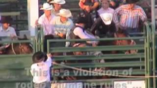 preview picture of video 'Horses Shocked, Animals Abused, Injured at Guymon (OK) Rodeo'