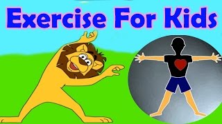 Exercises for different parts of the body, Jumping, Stretching, Aerobics, Funny Game for Kids