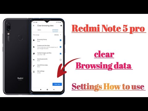 Redmi note 7 pro clear Browsing data settings features || How to use