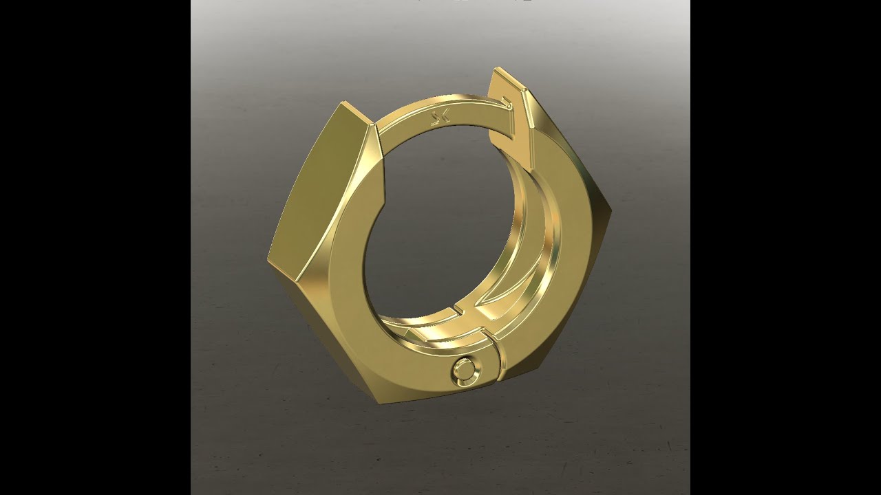 MALE EARRING 3D Model