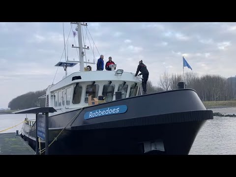 #22 Luckily the Alphatron mechanics have sea legs when they install the radar on top of the wheel...