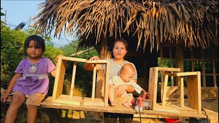 Make wooden tables and chairs and grow vegetables.