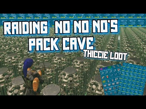 RAIDING NO NO NO'S PACK CAVE| THICCIE LOOT | Ark Official Pvp