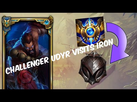 CHALLENGER Udyr visits IRON rank for the first time! Is it worse than Bronze 5? - League of Legends