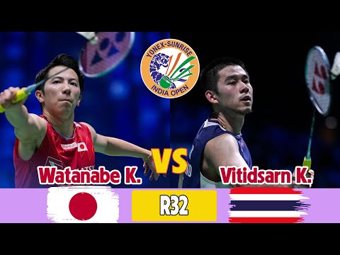 Koki WATANABE (JPN) vs Kunlavut VITIDSARN (THA) R32 MS | YONEX-SUNRISE India Open 2026