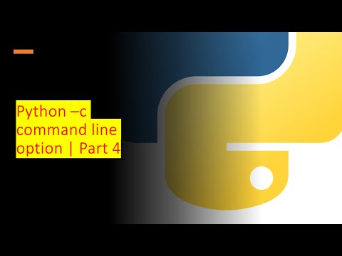 Python C Command Line Option Part 4 Python By Examples Python