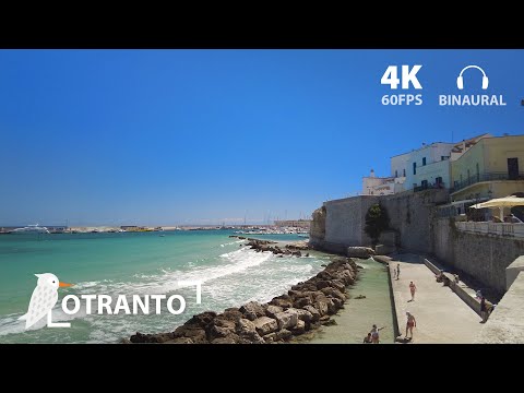 Otranto | Salento | 🇮🇹 Itália | Passeio a pé binaural [ 4K 60FPS ]