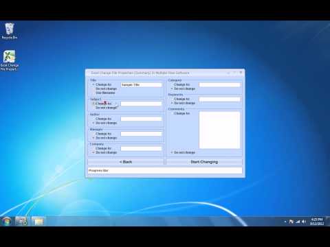 Excel Edit Properties Software