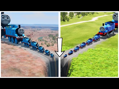 Small to Big Thomas the Train Vs Giant Hole !!!