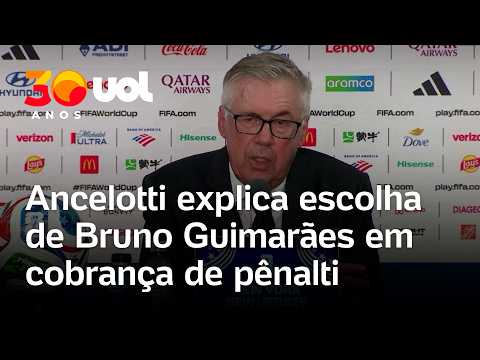 Ancelotti explica Bruno Guimarães bater pênalti e reforça confiança no ciclo da seleção para 2030