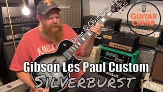 Video thumbnail for 2007 Gibson Custom Shop Les Paul Custom Silverburst by Guitar Chimp