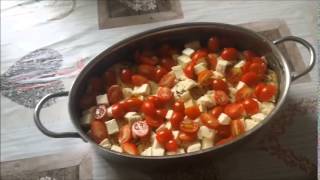Mozzarella  -  Hähnchen in Basilikum  -  Sahnesauce