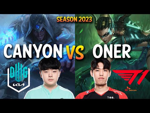 DK Canyon vs T1 Oner - Canyon SYLAS vs NIDALEE Jungle - KR Ranked