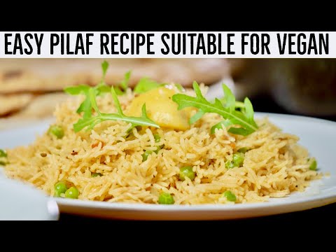 Aloo Matar Pulao recipe | Best vegan pilaff recipe ever
