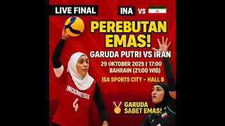 Download the video "🔴 LIVE: INDONESIA vs IRAN | 🏐 Volleyball Girls FINAL AYG 2025 Bahrain | GARUDA PUTRI MENUJU JUARA!"