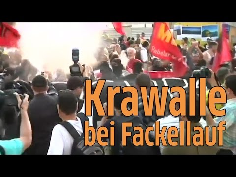 Krawalle bei Olympischem Fackellauf in Rio