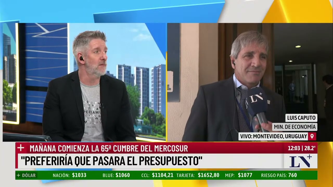 "Milei no cedió ante las presiones de la política": Luis Caputo desde la cumbre del Mercosur