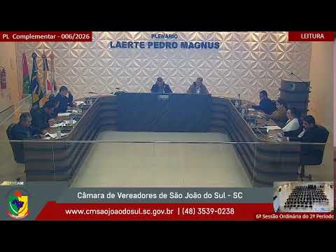 6ª Sessão Ordinária - 2º Período da 2ª Sessão Legislativa da 16º Legislatura