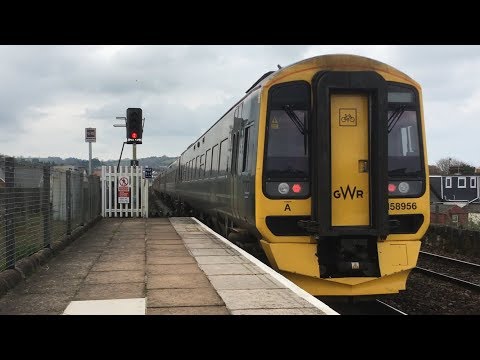 Great Western Railway Class 150001 & 158956 Passing St Thomas - 2E68 - 8th April