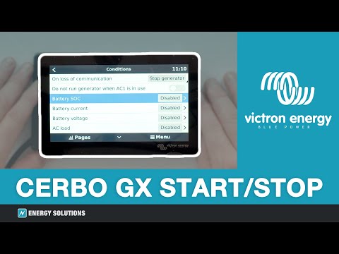 How To Setup Generator Start and Stop Times On The Victron Cerbo GX