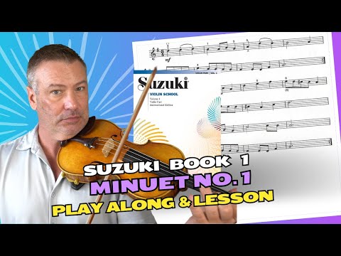 Suzuki Book 1 - Minuet No. 1 (Violin Play Along and Tutorial)
