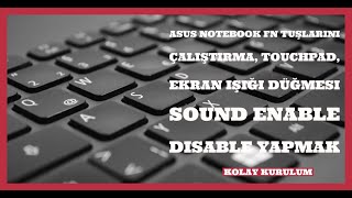 Asus Notebook Fn Tuşlarını Çalıştırma, Touchpad,  Ekran ışığı düğmesi Sound enable disable yapmak