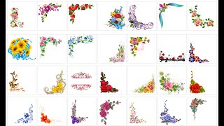 Corner Flower Png Download || Flower Corner Png Borde r2023