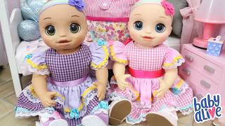 NINA E HANNA SE ARRUMANDO PRA FESTA JUNINA DA CRECHE