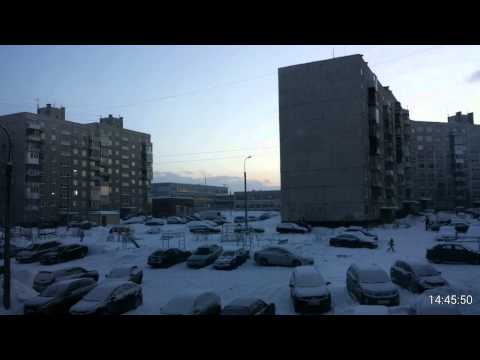 Murmansk polarnight day timelapse video