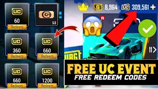 New Free UC Event Get Free 100. 300. 600 UC | Free 3 redeem Codes | Upcoming New Crate | PUBGM