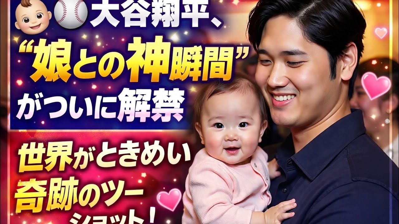 ✨👶⚾大谷翔平、“娘との神瞬間”がついに解禁——世界がときめいた奇跡のツーショット！