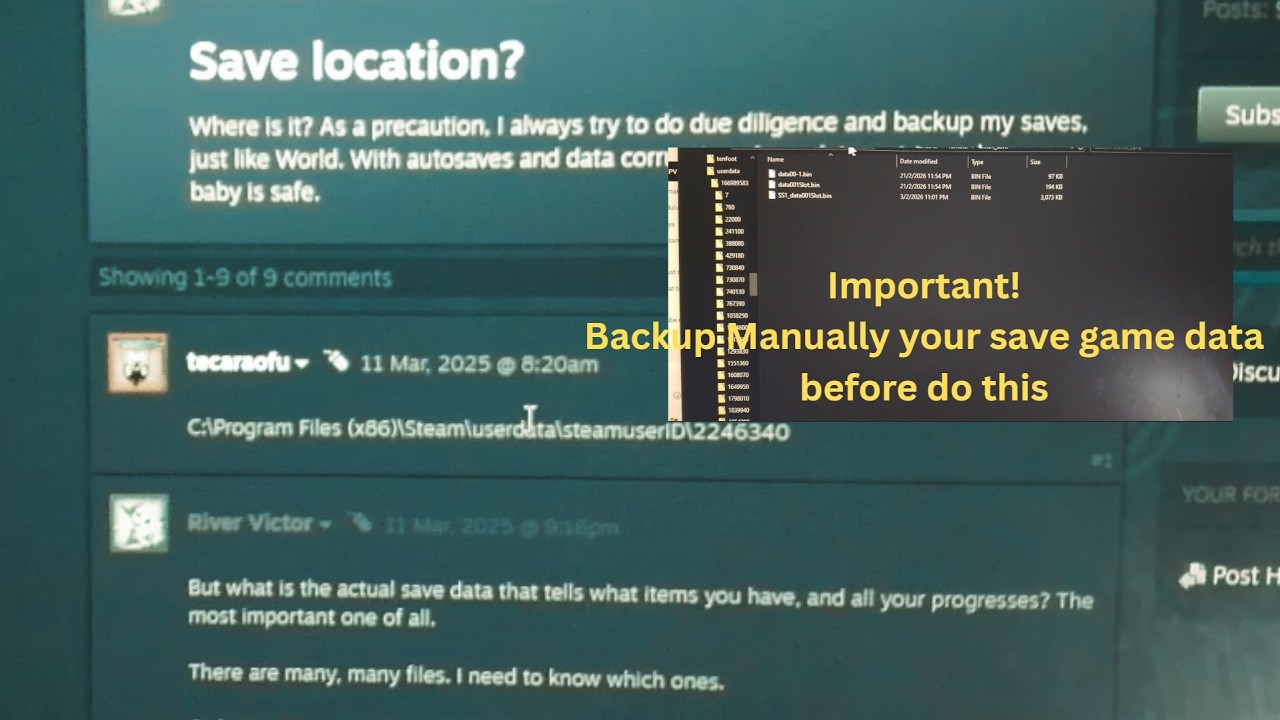 MHWilds Crash Fix - Step 1, Backup Previous Save Game Data before You Try this. #DoItOnYourOwnRisk