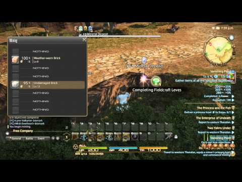 Lets Play Final Fantasy Mining Levequest