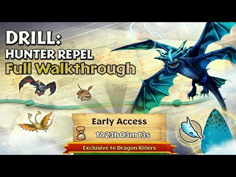 Drill: Hunter Repel - New Gauntlet Event Full Walkthrough | Dragons: Rise of Berk