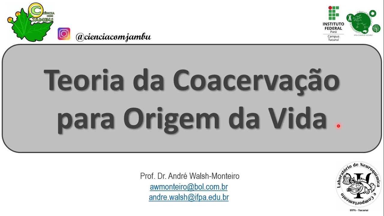 Origem da Vida (E.M./ENEM): Teoria da Coacervação, aula 2