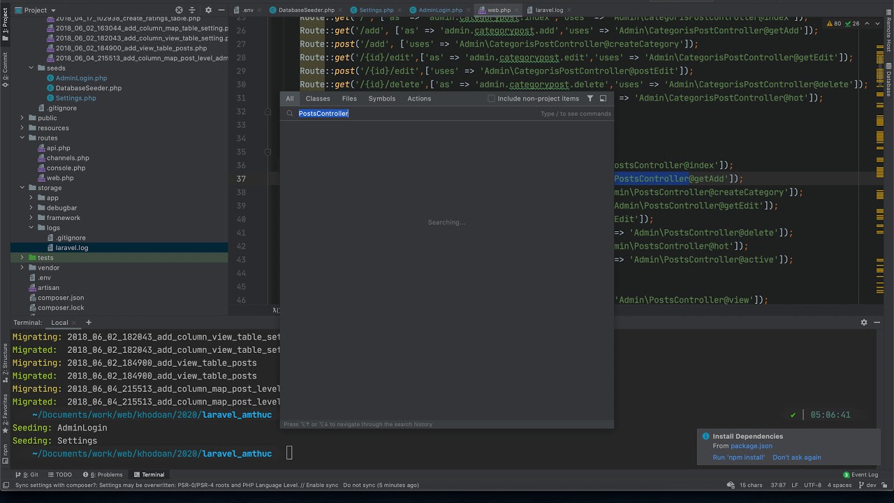 Review đồ án - Website ẩm thực laravel