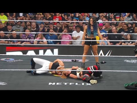 Lyra Valkyria attacks Becky Lynch and Bayley | WWE RAW 7/7/2025