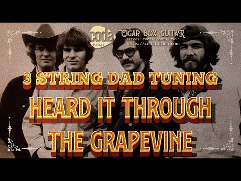 Heard it through the Grapevine in 3 string DAD - Beginner & Full versions