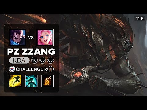 Pz ZZang Yasuo Mid vs Seraphine - KR Challenger Patch 11.6