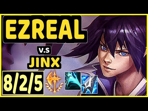 EZREAL vs JINX - 8/2/5 KDA BOTTOM ADC GAMEPLAY - NA Ranked MASTER