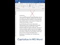 Capitalize Words In Microsoft Word Jan Composing Centre