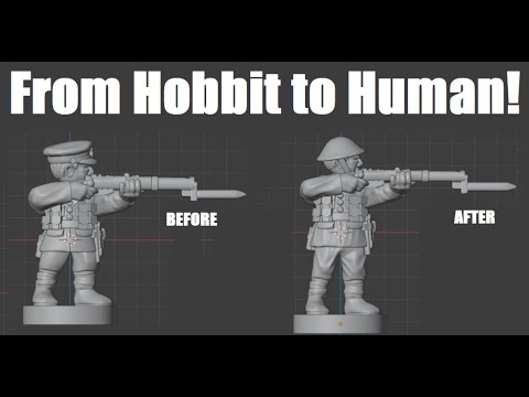 How to convert 6mm proportioned sculpts to 15mm