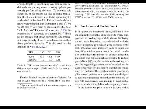 BiSync: A Bilingual Editor for Synchronized Monolingual Texts - ArXiv:2306.00400