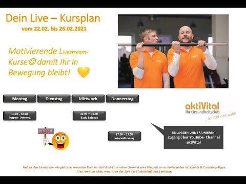 Dein aktiVital Live - 24.02.2021 10 Uhr Body Balance